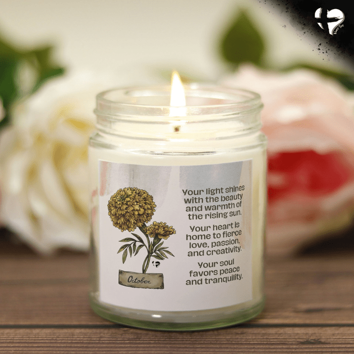 October Marigold - Birth Flower - Soy Candle HGF#255SC Candles 