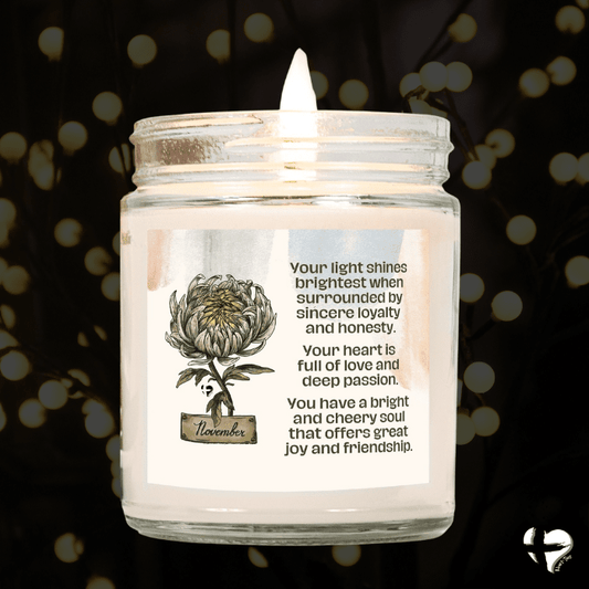 November Chrysanthemum - Birth Flower - Soy Candle HGF#255SC Candles 