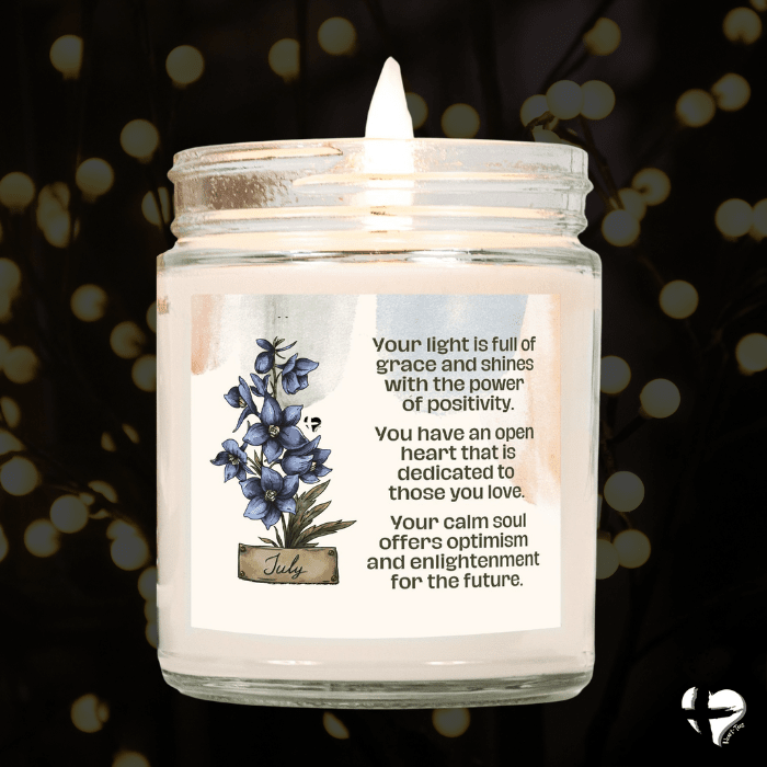 July Larkspur - Birth Flower - Soy Candle HGF#255SC Candles 