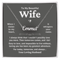 Wife - Today Tomorrow & Always - Name Necklace HGF#239NNb Jewelry 