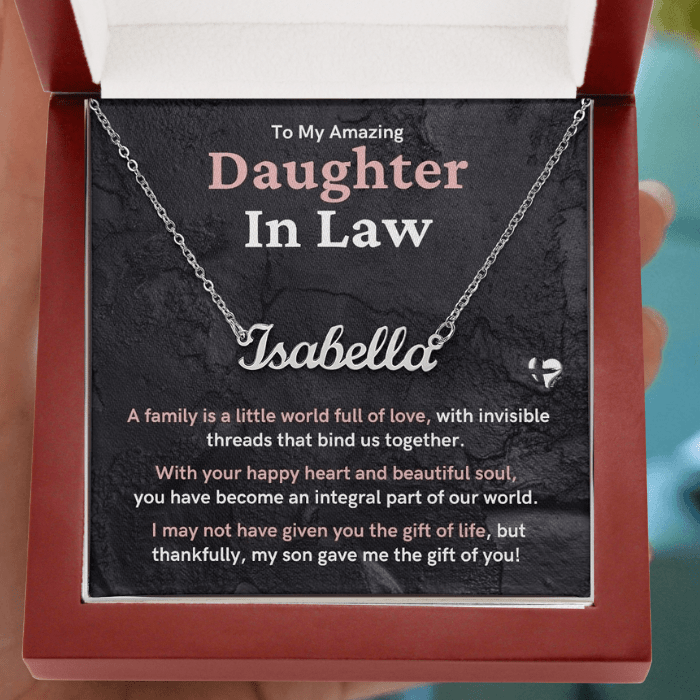 Daughter In Law - The Gift Of You - Name necklace HGF#226NN Jewelry 