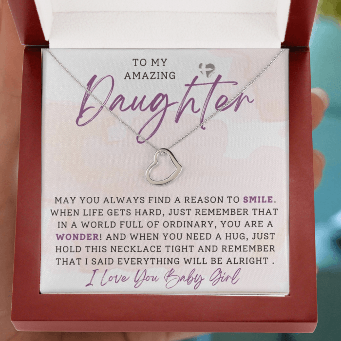 Amazing Daughter - You're A Wonder - Delicate Heart HGF#196DH Jewelry 