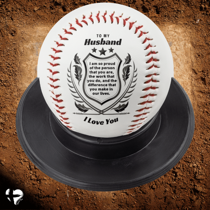 Husband - Family Pride - Custom Baseball & Stand HGF#217BB Sports Red 