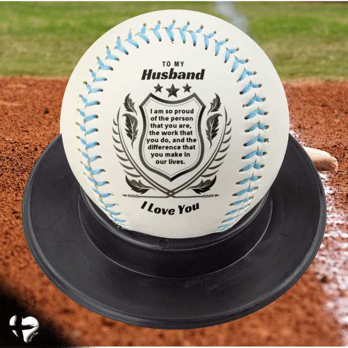 Husband - Family Pride - Custom Baseball & Stand HGF#217BB Sports Blue 