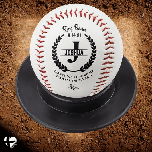 Ring Bearer - Wedding Party Thank You - Baseball & Stand HGF#114BB Sports fan accessories Red 