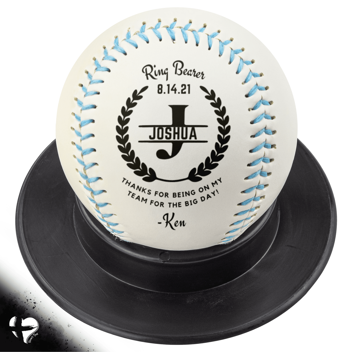 Ring Bearer - Wedding Party Thank You - Baseball & Stand HGF#114BB Sports fan accessories Blue 