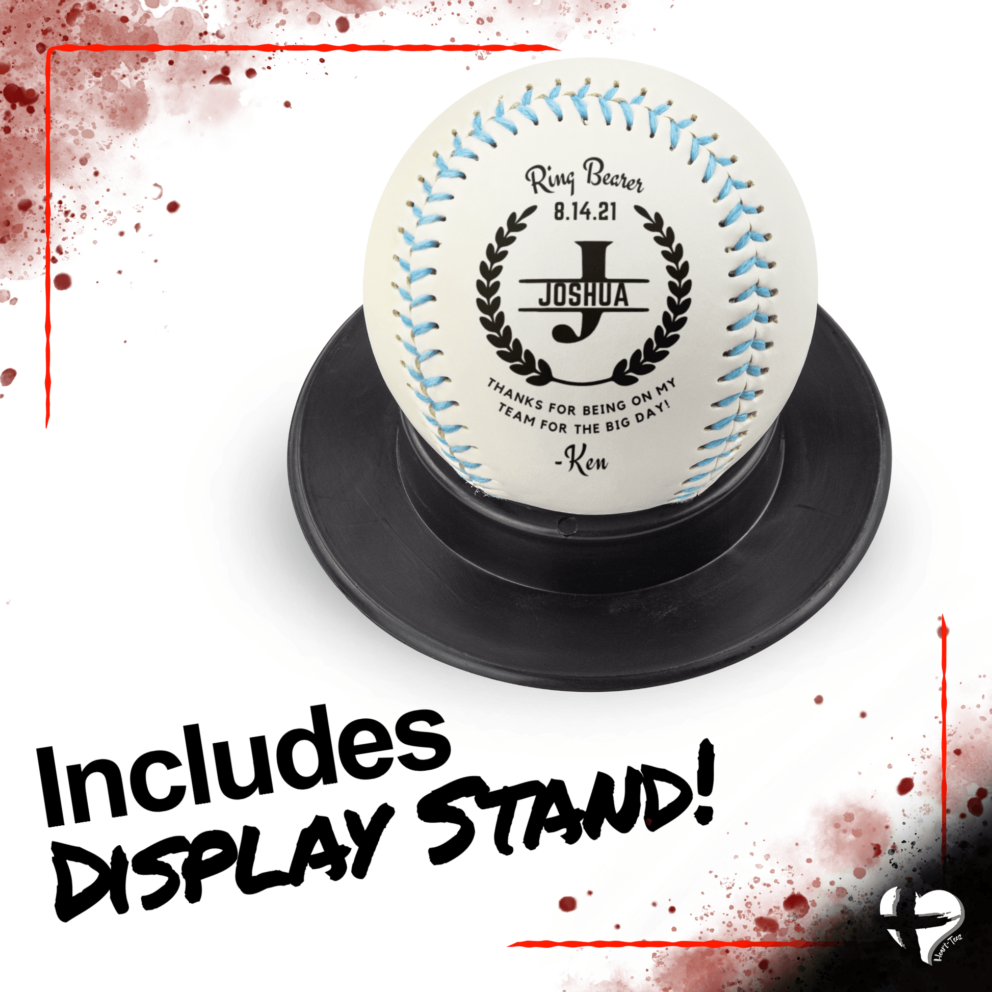 Ring Bearer - Wedding Party Thank You - Baseball & Stand HGF#114BB Sports fan accessories 