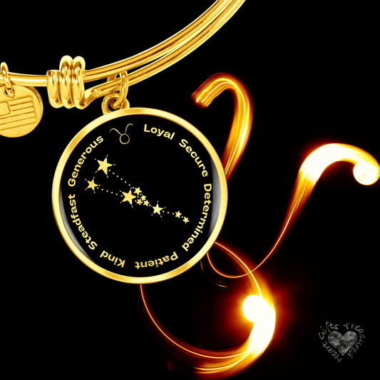 Taurus Zodiac Sign Bracelet Jewelry Luxury Bangle (Gold) No 