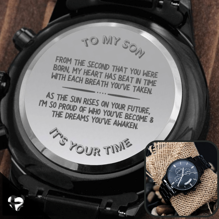 Son - It's Your Time - Engraved Watch Jewelry Standard Box 