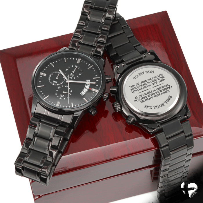 Son - It's Your Time - Engraved Watch Jewelry Luxury Box 