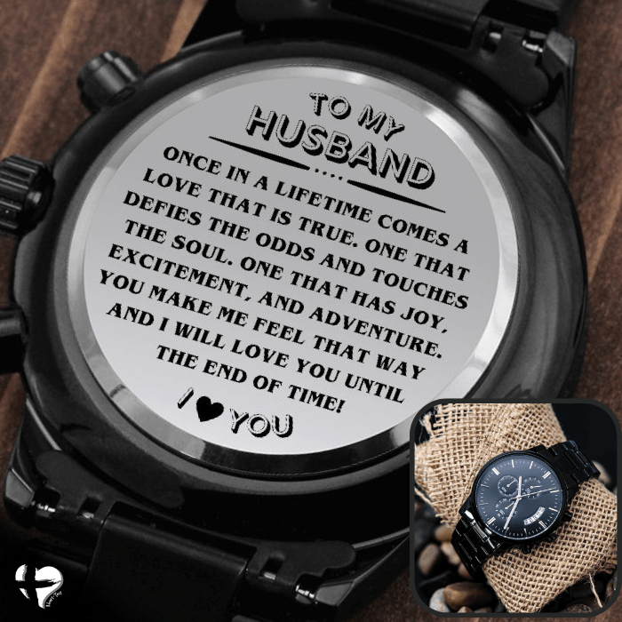 Husband - Once In A Lifetime - Engraved Watch HGF#142EW Jewelry 