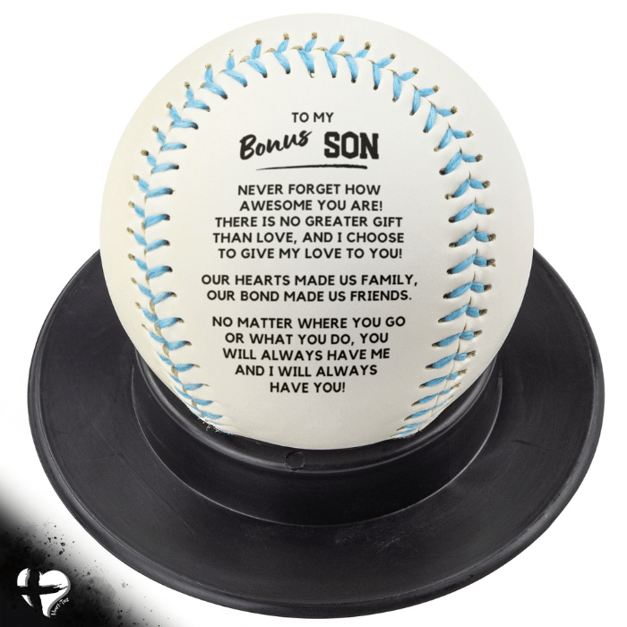 Bonus Son - Our Hearts Made Us Family - Custom Baseball HGF#166BB Sports Blue 