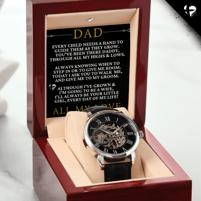 Father of the Bride Watch | Will You Walk Me Down The Aisle Jewelry 
