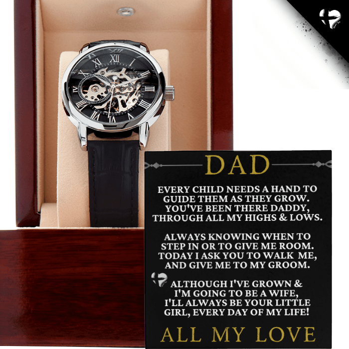 Father of the Bride Watch | Will You Walk Me Down The Aisle Jewelry 