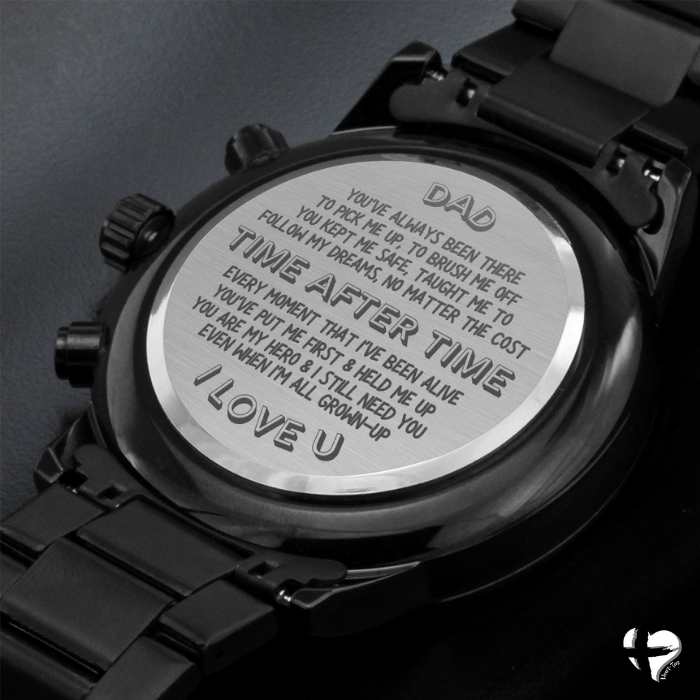 Dad - Time After Time - Engraved Watch Jewelry 