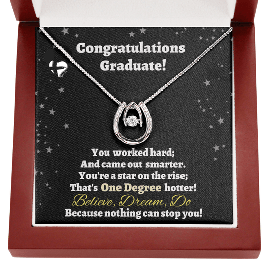 One Degree Hotter Graduation Necklace Custom Luxury Box with LED Light 