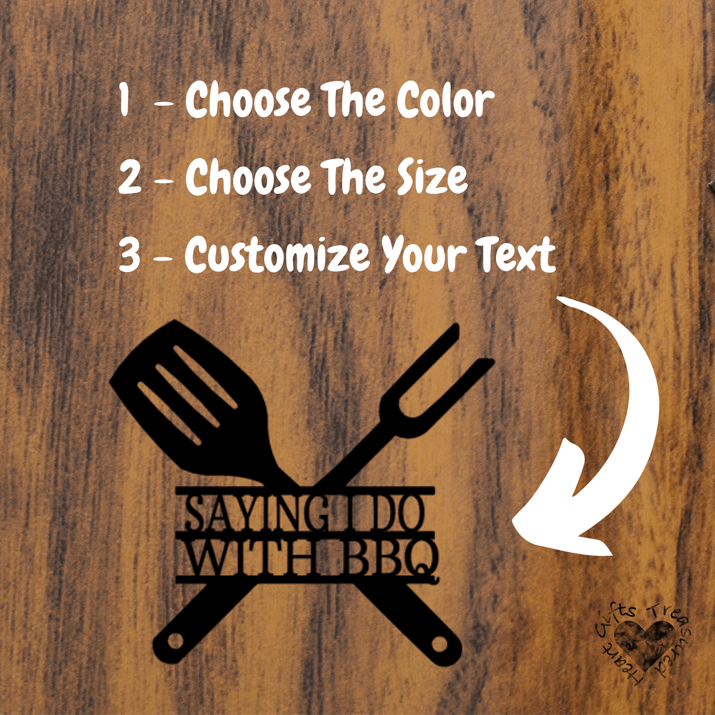 I Do BBQ Wedding Custom Sign Metal 