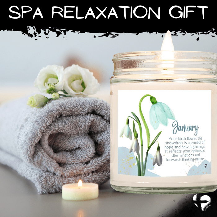 January Snowdrop - Birth Month Flower - Soy Candle HGF#258SC Candles 