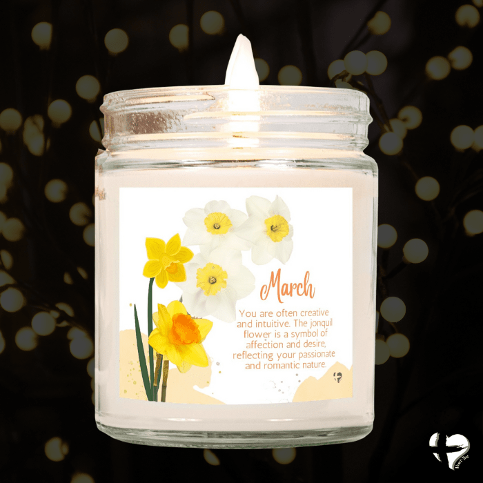 March Jonquil - Birth Month Flower Soy Candle - HGF#259SC Candles 
