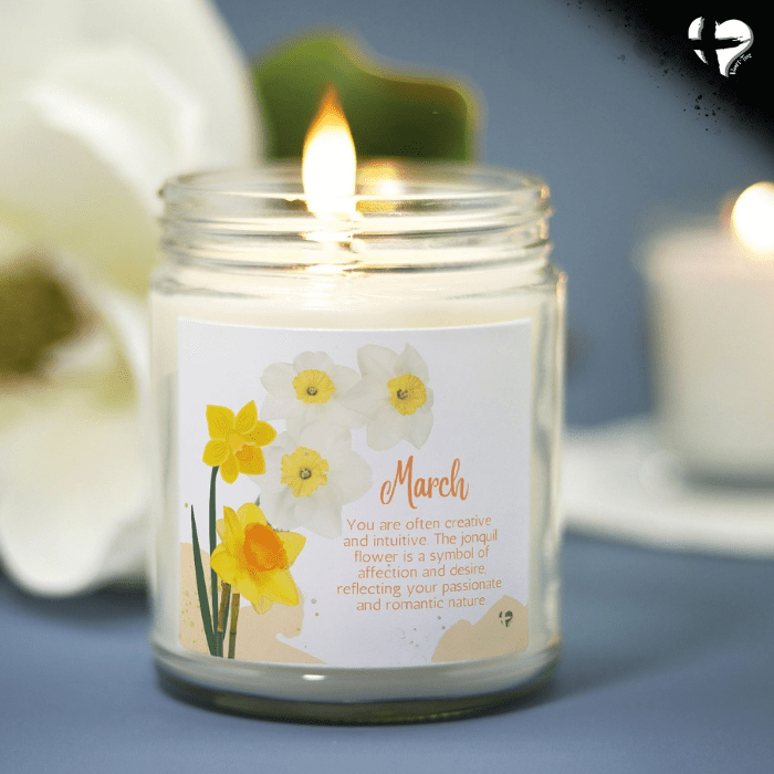 March Jonquil - Birth Month Flower Soy Candle - HGF#259SC Candles Vanilla 