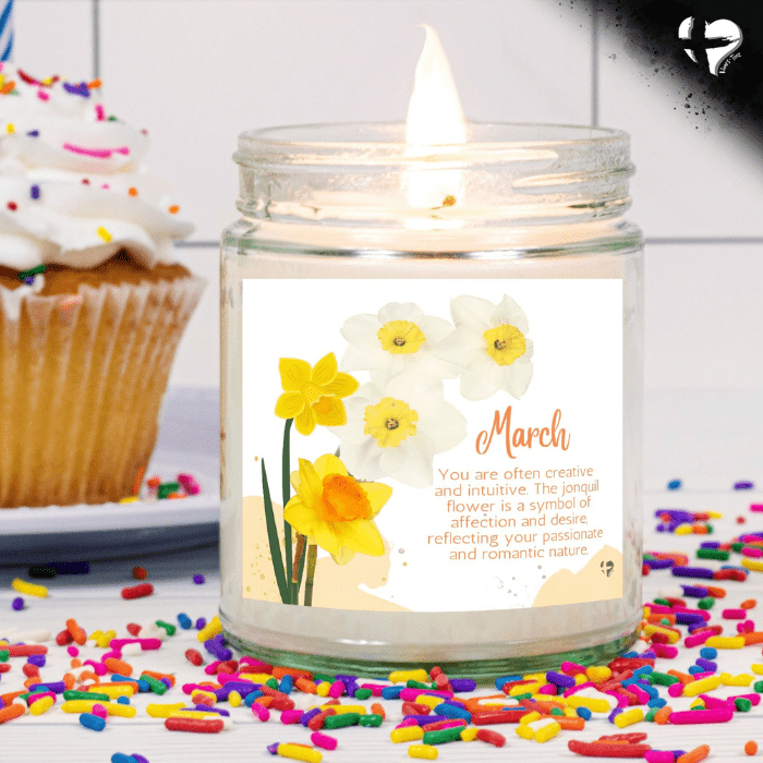 March Jonquil - Birth Month Flower Soy Candle - HGF#259SC Candles Cinnamon Stick 