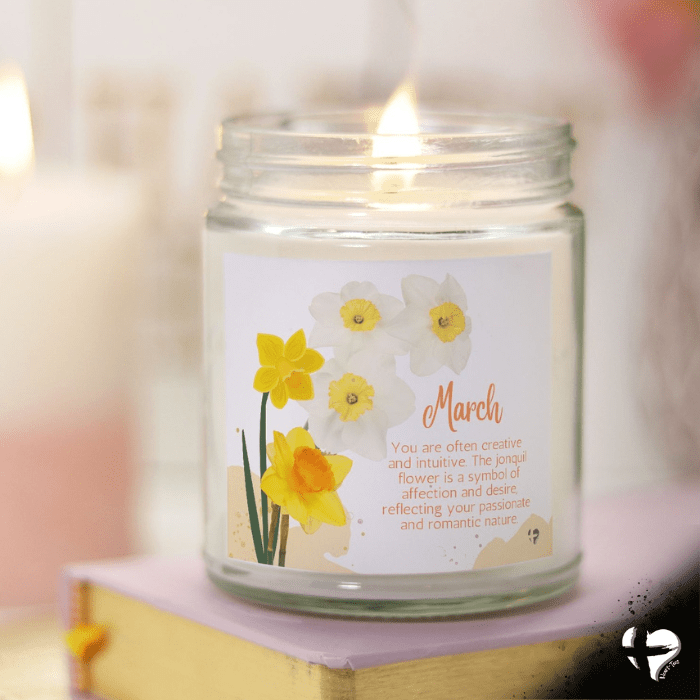 March Jonquil - Birth Month Flower Soy Candle - HGF#259SC Candles 
