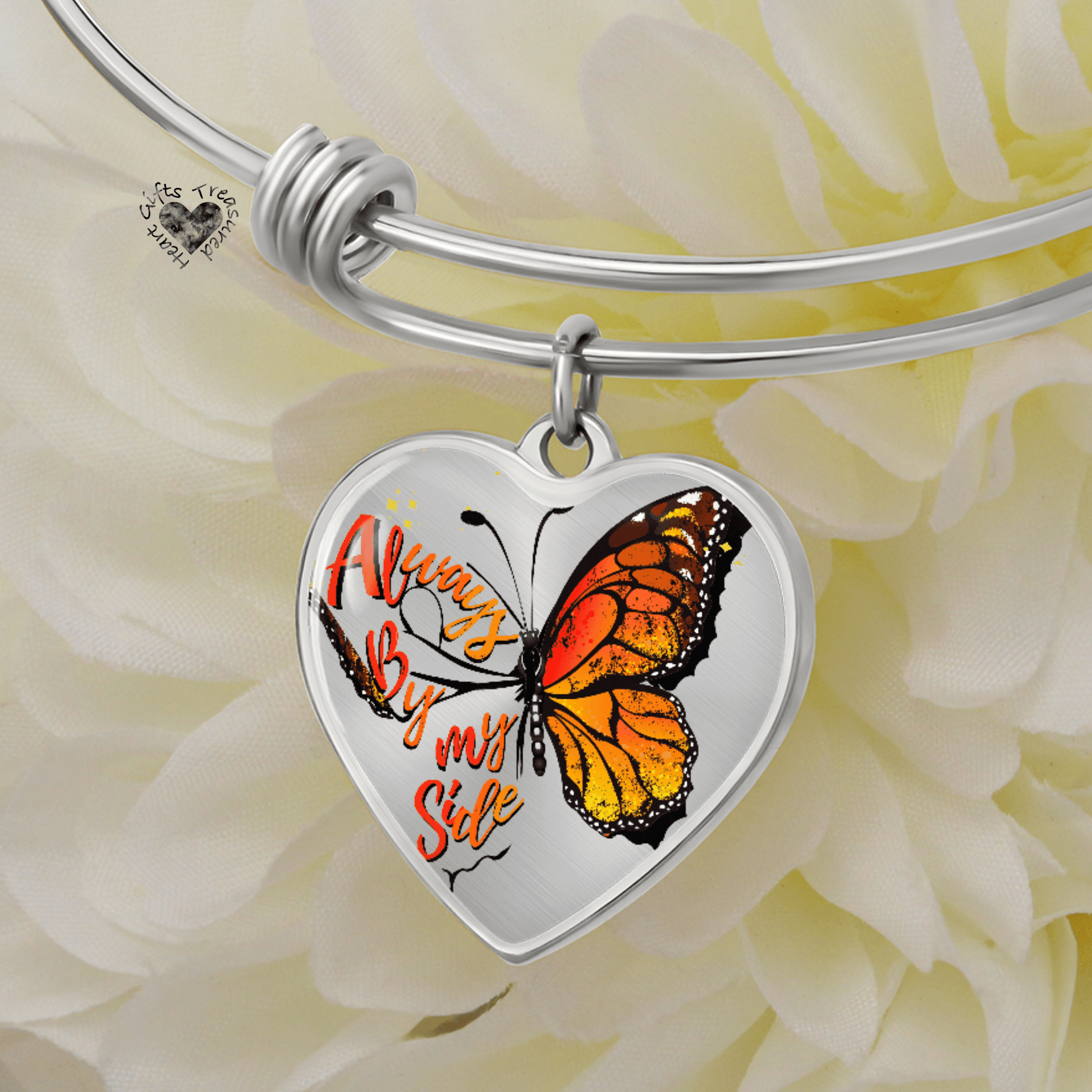 Always By My Side Monarch Butterfly Bangle Custom 