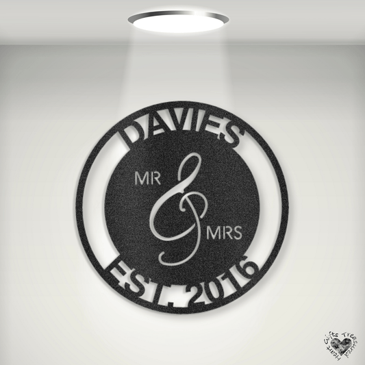 Mr. and Mrs. Name Sign custom 
