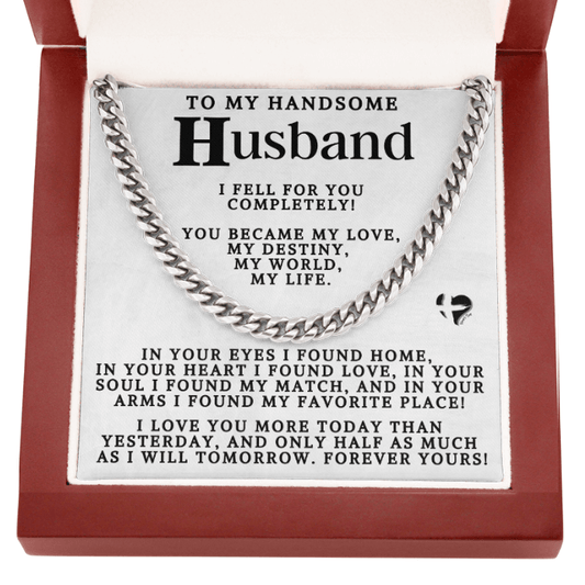 To Husband - My Love My Destiny My Life - Cuban Chain 80CCcMWte Jewelry Cuban Link Chain (Stainless Steel) 
