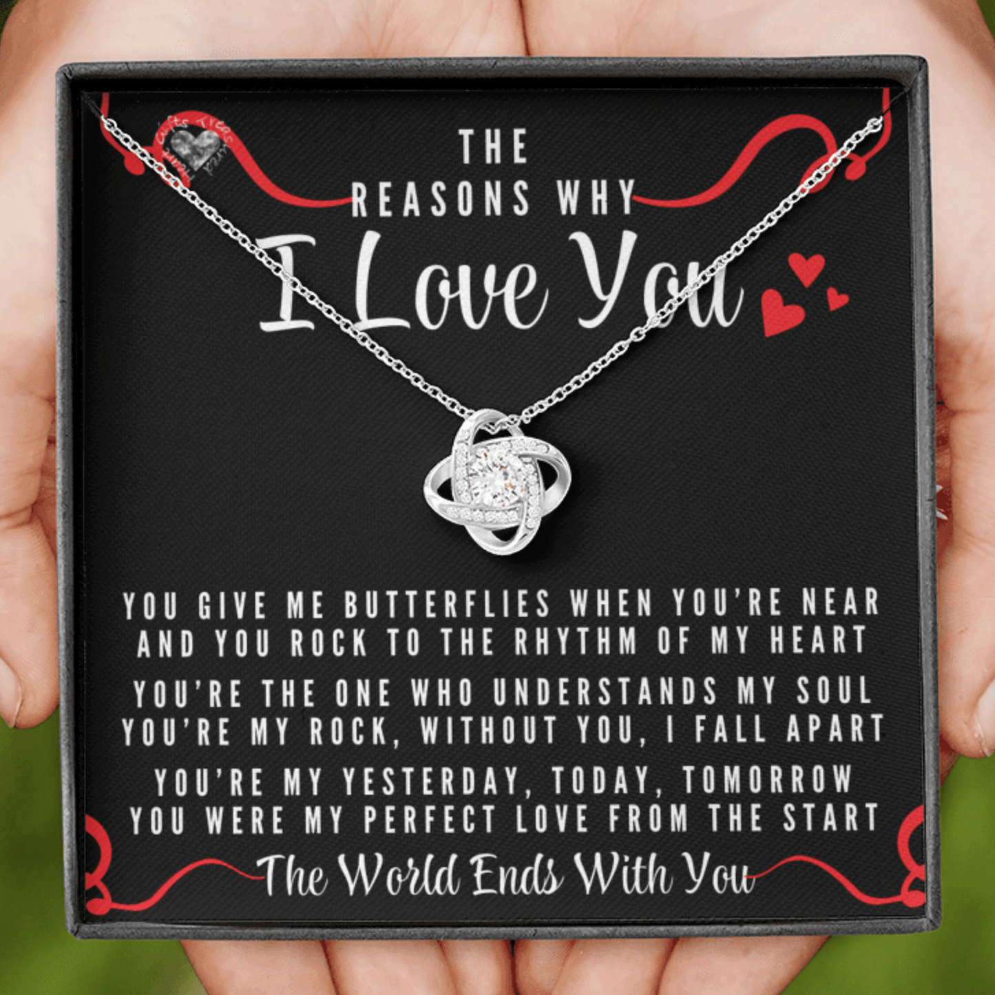 The Reasons Why I Love My Amazing Wife Love Knot Necklace 100C15 Jewelry 