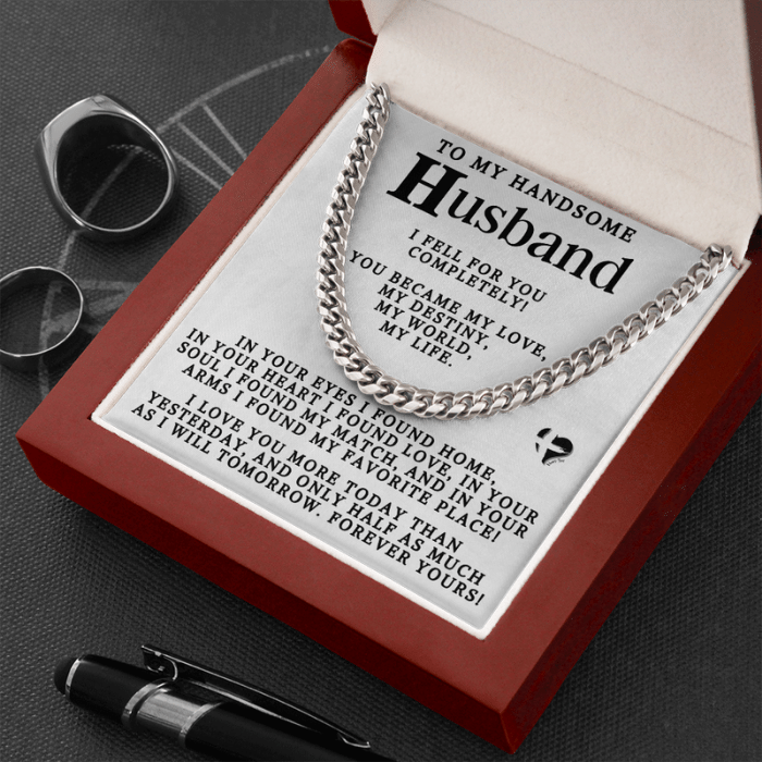 To Husband - My Love My Destiny My Life - Cuban Chain 80CCcMWte Jewelry 