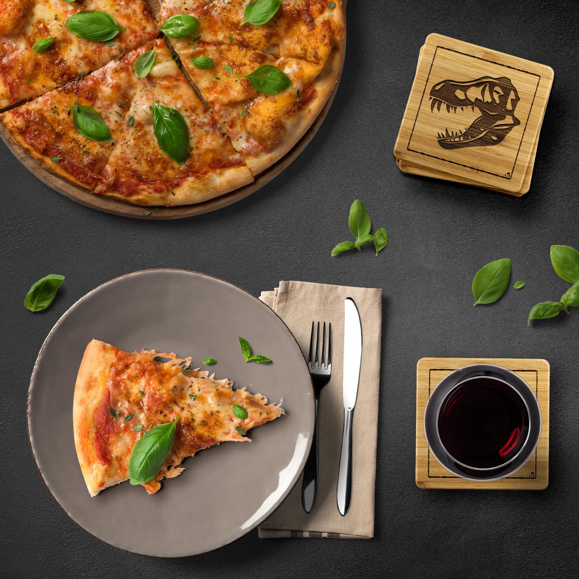 T-Rex skull coasters Home Goods 