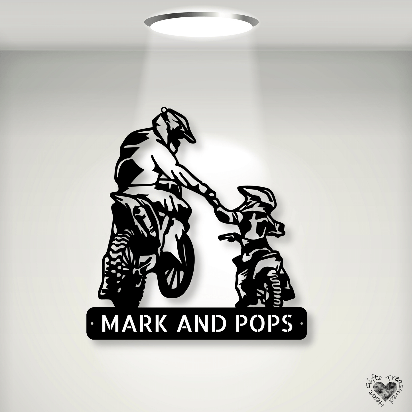 Father and Son Ride Or Die Steel Sign Custom Black 12" 