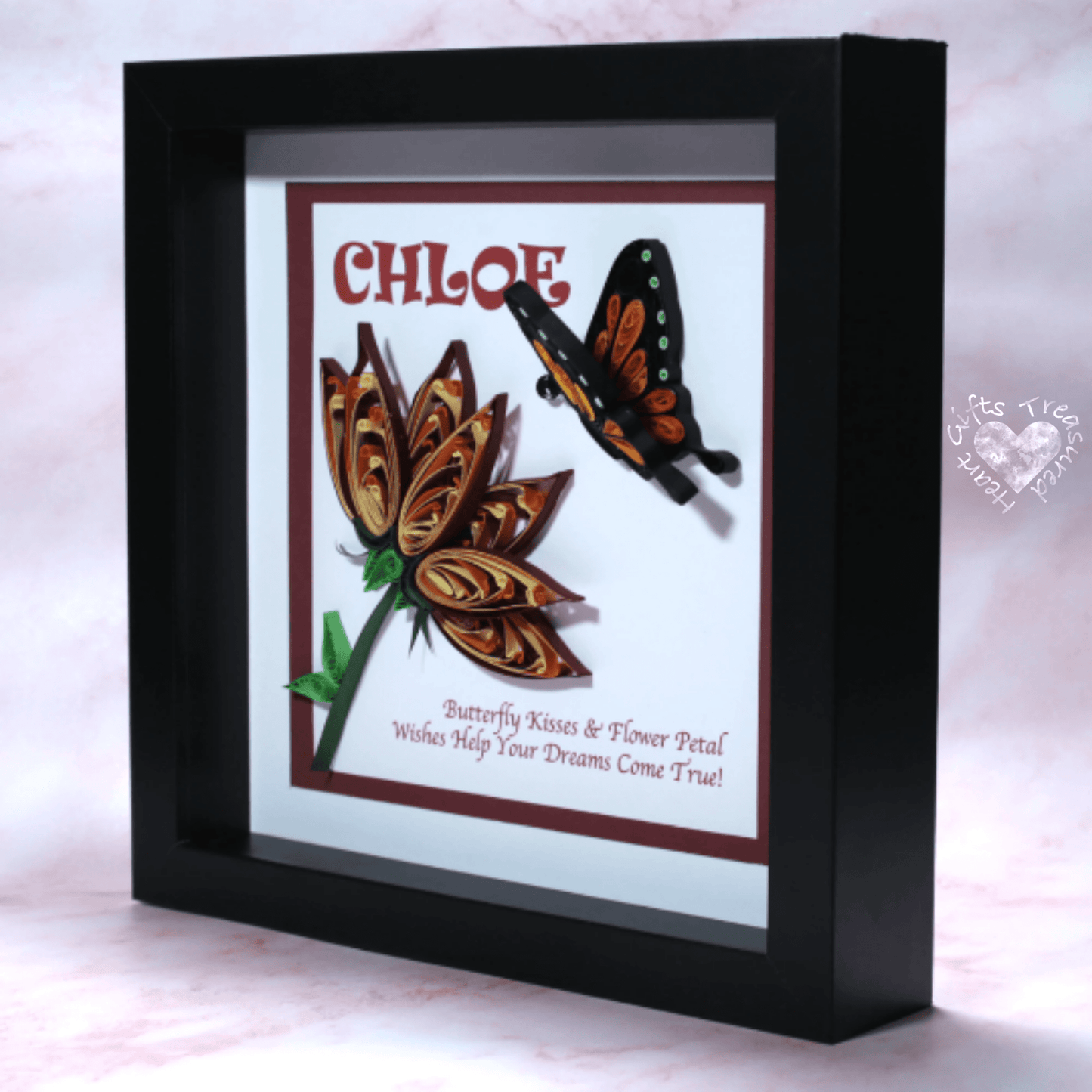 WildFlower Butterfly Custom Shadow Box custom 