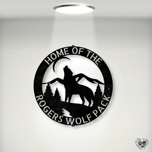 Personalized Wolf Wall Hanging custom 