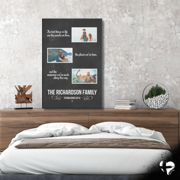 The Best Things In Life - Personalized Photos Canvas Art THG#293CW Wall Art 