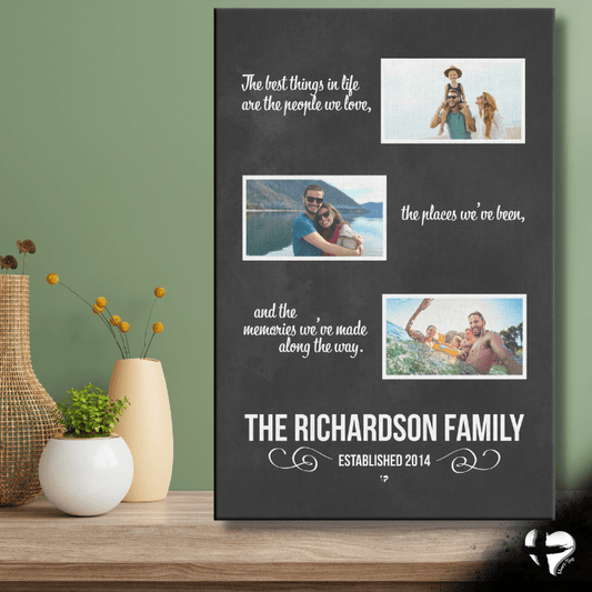 The Best Things In Life - Personalized Photos Canvas Art THG#293CW Wall Art 