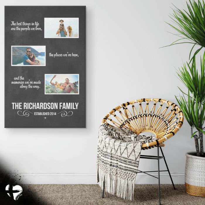 The Best Things In Life - Personalized Photos Canvas Art THG#293CW Wall Art 