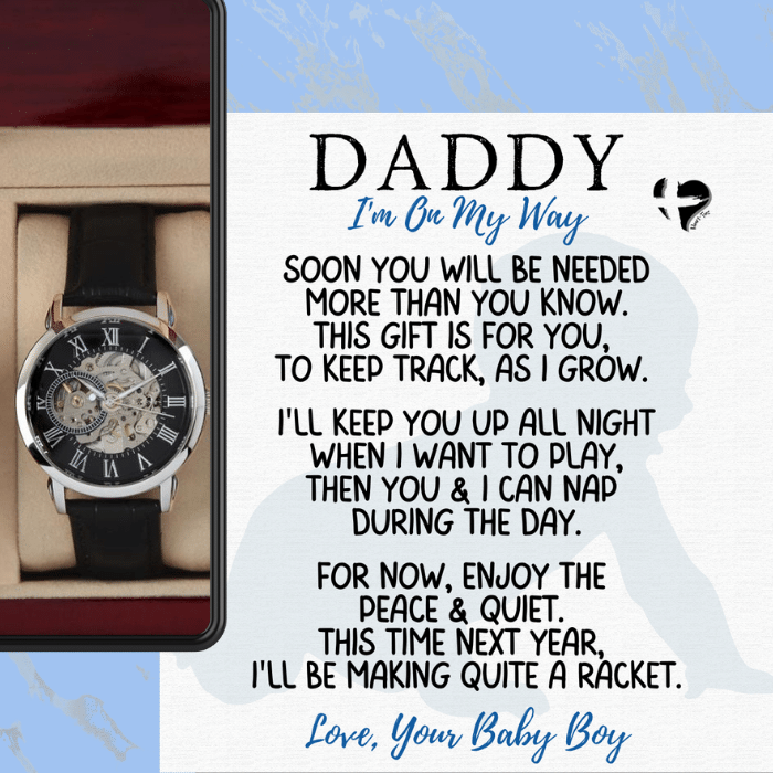 Father To Be - I'm On My Way - From Baby Boy Openwork Watch 81OWbR Jewelry 