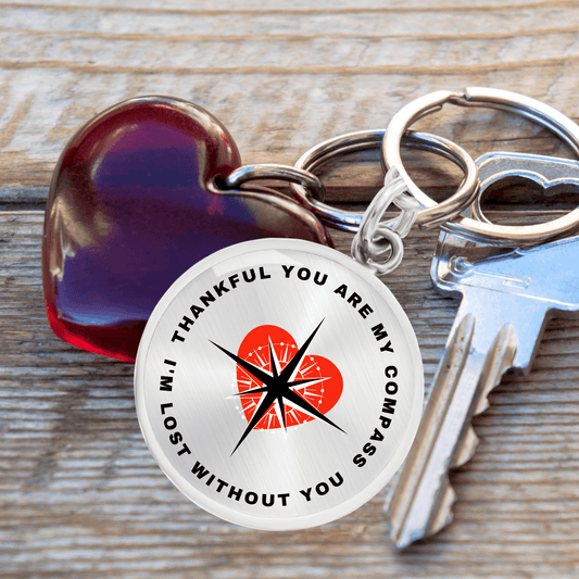 You Are My Compass Keychain Jewelry 
