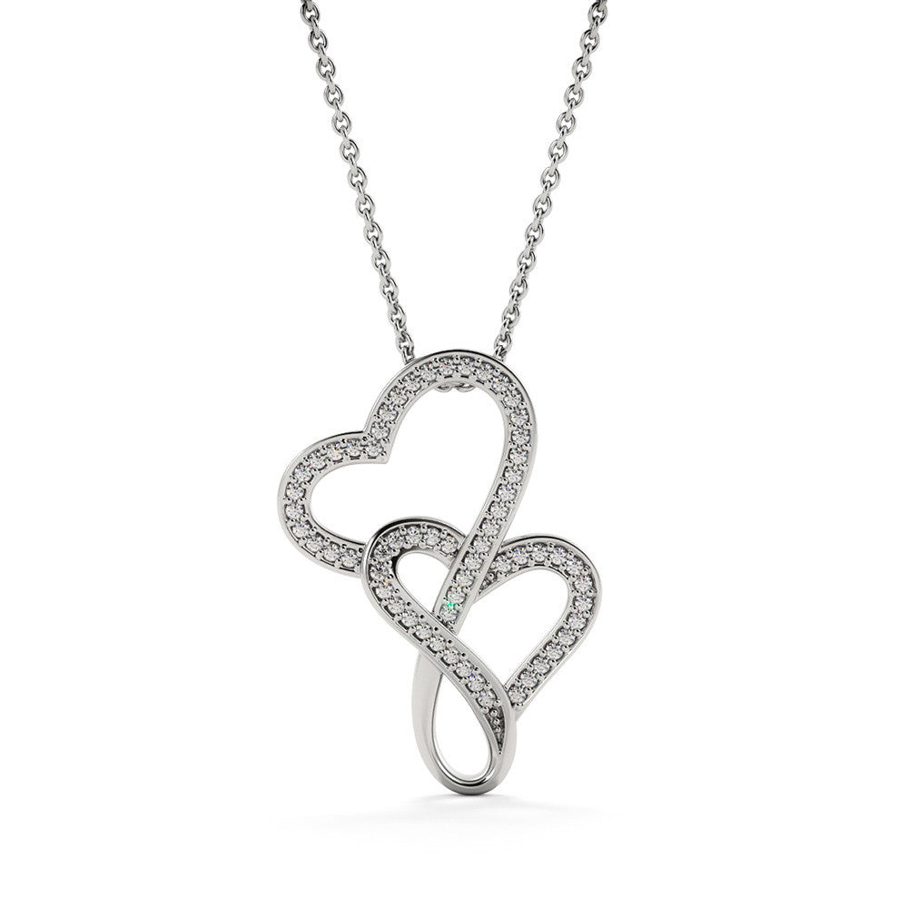 To Mom - My Superhero - 2Double Heart Necklace Jewelry 