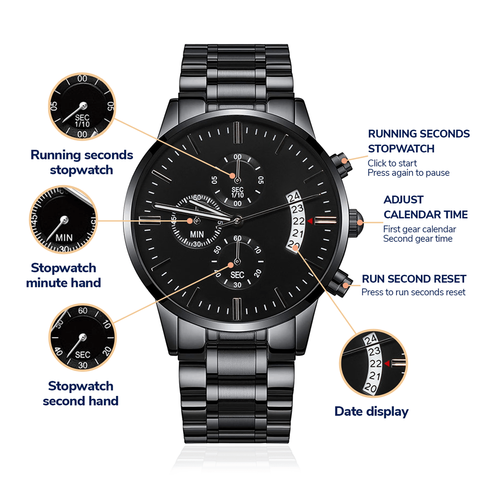 Dad - On My Wedding Day - Engraved Watch From Bride 89EW Jewelry 