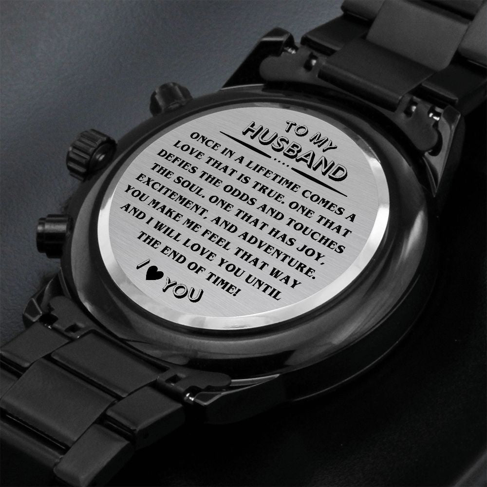 Husband - Once In A Lifetime - Engraved Watch HGF#142EW Jewelry 