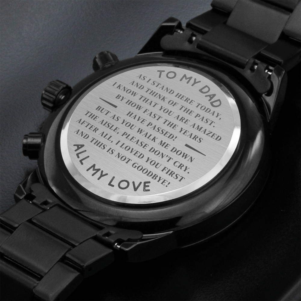 Dad - On My Wedding Day - Engraved Watch From Bride 89EW Jewelry 