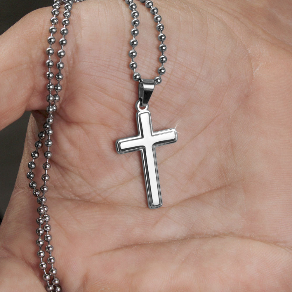 My Man - My Happy Place - Cross Ball Chain Jewelry 