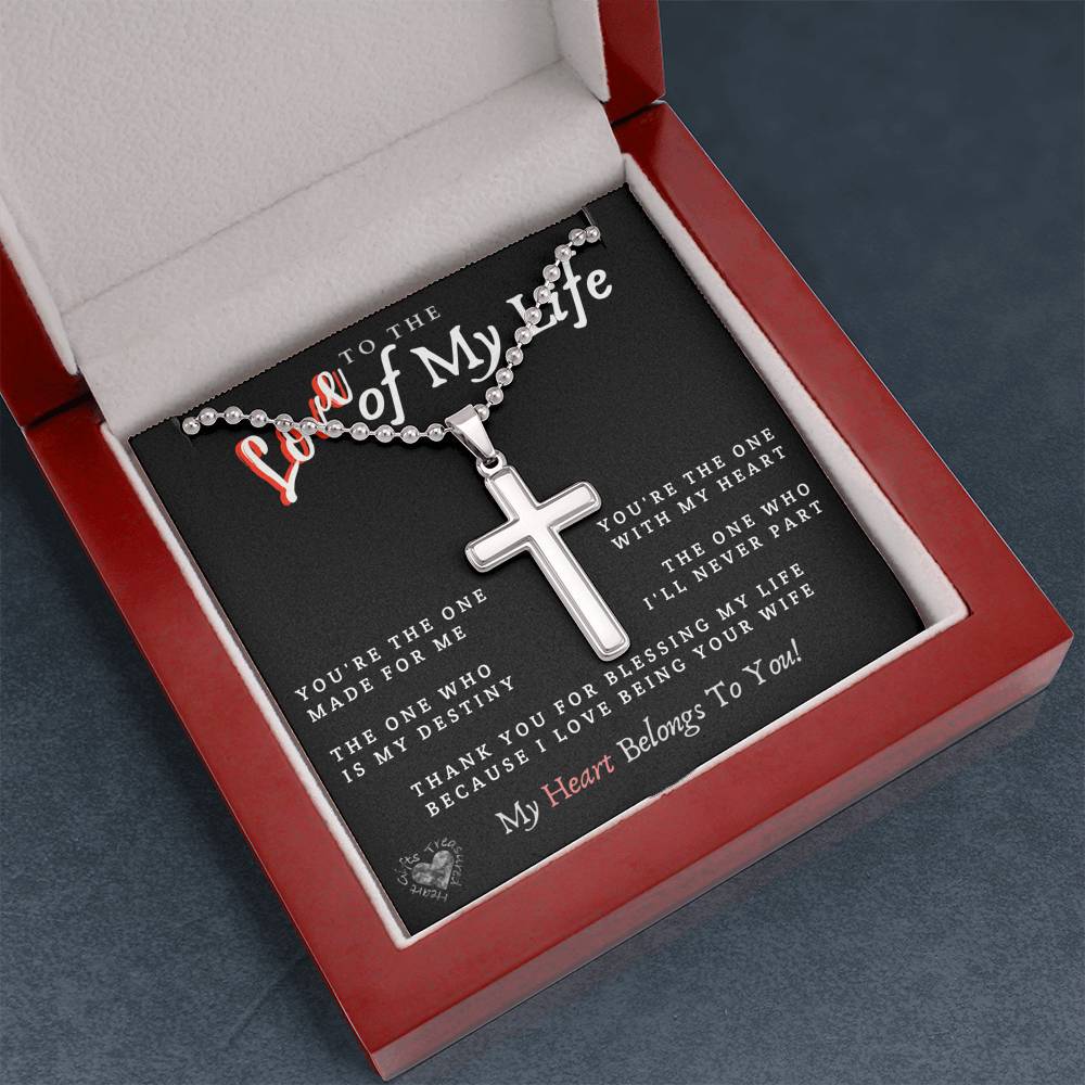 To My Husband - The Love Of My Life Cross Necklace 100C4 Jewelry Mahogany Style Luxury Box 
