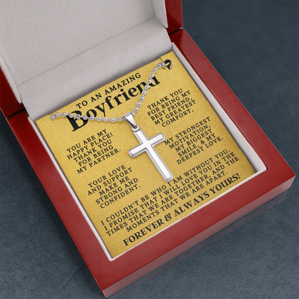 Boyfriend My Happy Place Cross Ball Chain Jewelry 