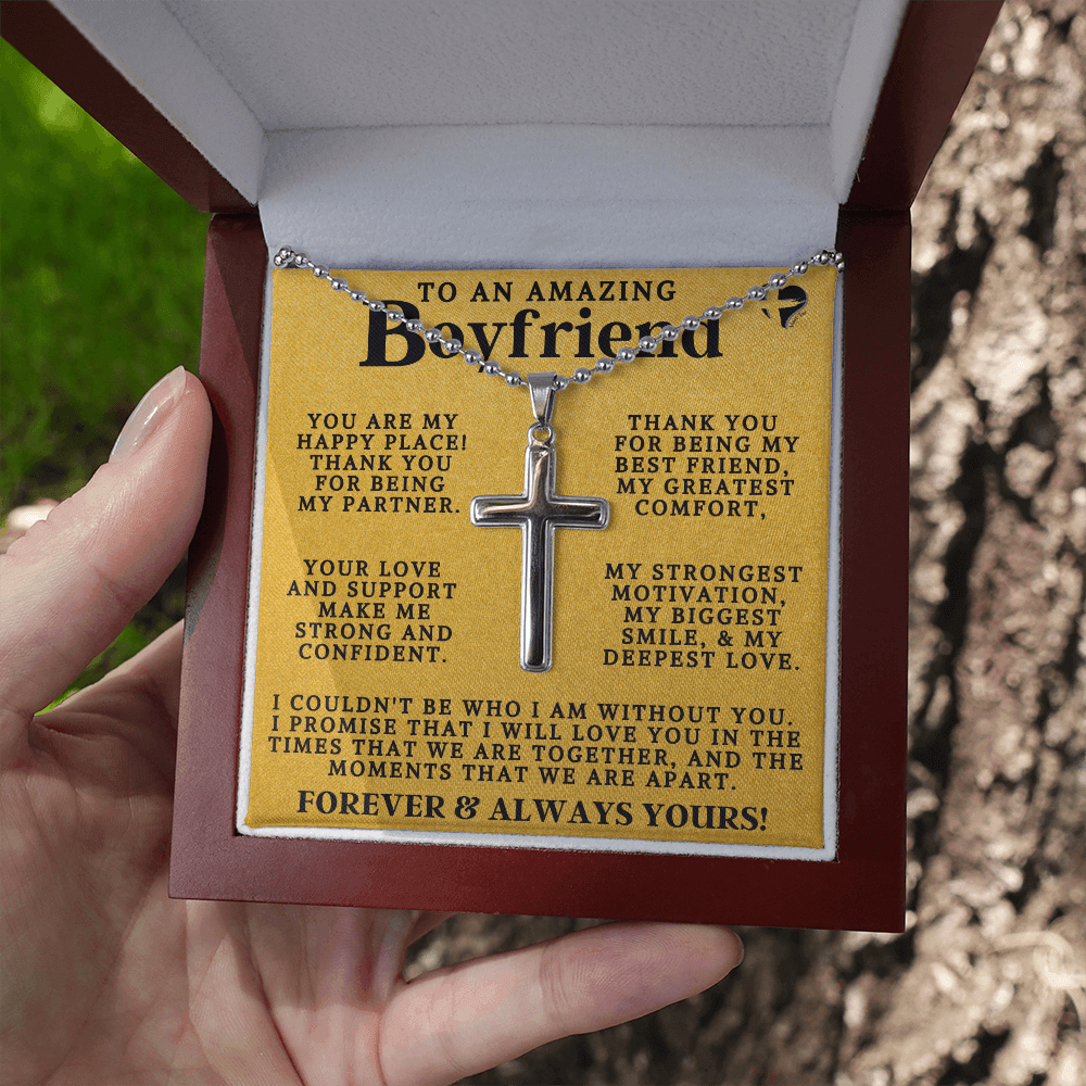 Boyfriend My Happy Place Cross Ball Chain Jewelry 