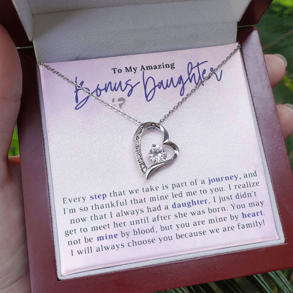 Bonus Daughter - Mine By Heart - Love Necklace HGF#201b2FL Jewelry 