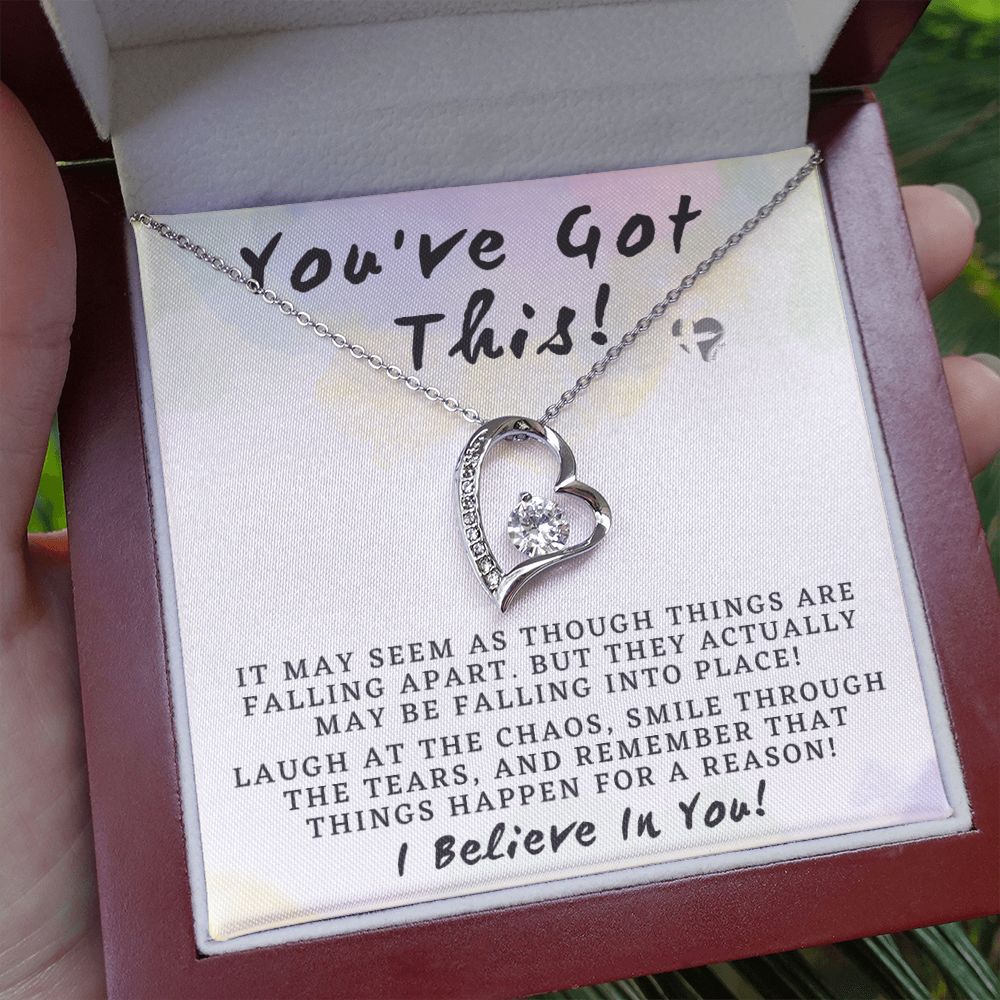 You Got This - Forever Love Heart Necklace HGF#160FL Jewelry 